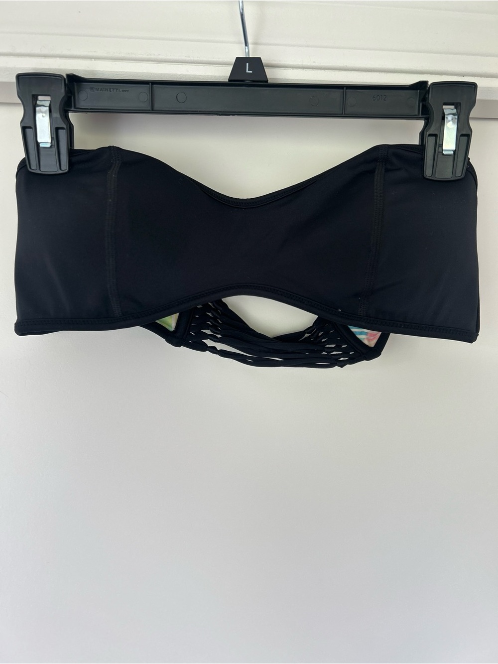 Victoria's Secret Reversible Black Strapless Bikini Bandeau with Macramé Back